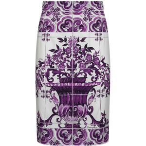 Dolce & Gabbana, Dames, Rokken, Veelkleurig, Maat: S Zijde,