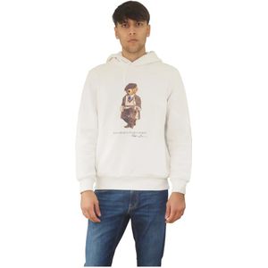 Ralph Lauren, Heren, Sweatshirts & Hoodies, Wit, Maat: S Katoen,