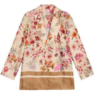 Oltre, Dames, Jassen, Veelkleurig, Maat: S Satijn,