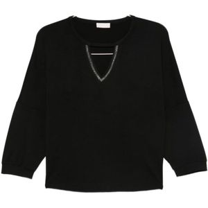 Liu Jo - Zwart - Tops - Dames - Zwarte T-shirts en Polos