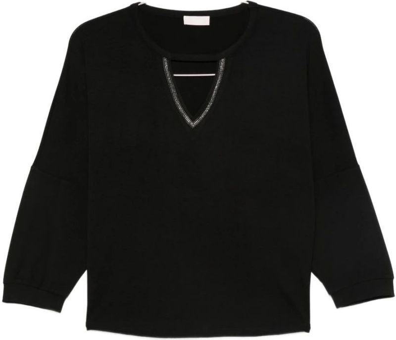 Liu Jo - Zwart - Tops - Dames - Zwarte T-shirts en Polos