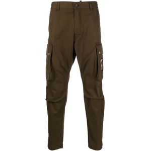 Dsquared2 Slim Fit Cargo Broek , Brown , Heren , Maat: XS