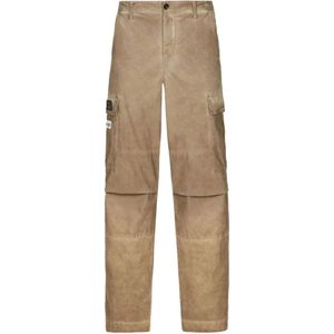 Dolce & Gabbana - Wide Leg Cargo Broek - Bruin - Katoen - Stretchstof