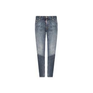 Dsquared2 Donkerblauwe Ripped Cool Guy Jeans , Blue , Heren , Maat: XL