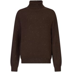 Liu Jo - Gesloten Trui - Bruin - Elegante Gesloten Trui met Fonkelende Details