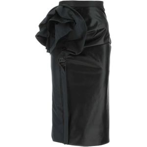 Maison Margiela, Dames, Rokken, Zwart, Maat: S Katoen,