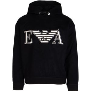 Emporio Armani, Heren, Sweatshirts & Hoodies, Zwart, Maat: XS Katoen,