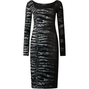 Roberto Cavalli, Dames, Jurken, Zwart, Maat: S