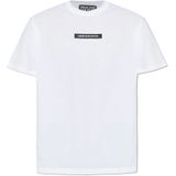 Versace Jeans Couture - T-shirt - Wit - Katoen - Met Logopatch