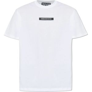 Versace Jeans Couture - T-shirt - Wit - Katoen - Met Logopatch