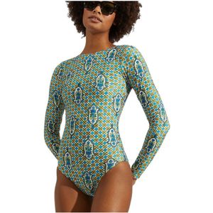 La DoubleJ, Dames, Badkleding, Blauw, Maat: L Polyamide,