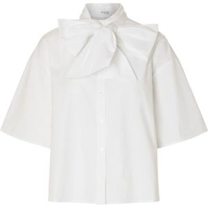 Selected Femme, Dames, Blouses & Shirts, Wit, Maat: S Katoen,