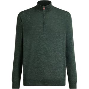 Kiton, Heren, Truien, Groen, Maat: 2XL Linnen,