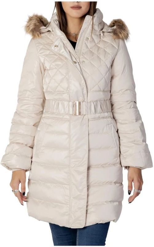 Guess, Dames, Jassen, Beige, Maat: S Acryl,