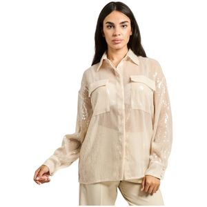 Iblues, Dames, Blouses & Shirts, Beige, Maat: XS