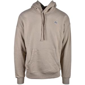Diesel, Heren, Sweatshirts & Hoodies, Beige, Maat: M Katoen,
