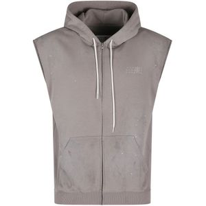 MM6 Maison Margiela, Heren, Sweatshirts & Hoodies, Grijs, Maat: S Katoen,