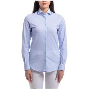 Xacus, Dames, Blouses & Shirts, Blauw, Maat: 2XS Polyamide,