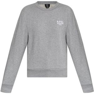 A.p.c., Dames, Sweatshirts & Hoodies, Grijs, Maat: L Katoen,