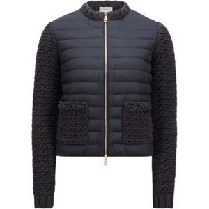 Moncler, Dames, Jassen, Blauw, Maat: S