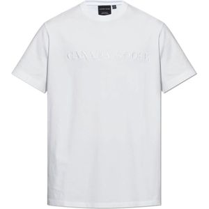 Canada Goose, Heren, Tops, Wit, Maat: M Katoen,
