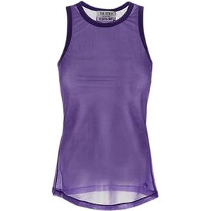 The Attico, Dames, Tops, Paars, Maat: XS Nylon,
