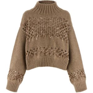 Brunello Cucinelli, Dames, Truien, Beige, Maat: S Kasjmier,