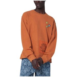 Brain Dead, Heren, Sweatshirts & Hoodies, Bruin, Maat: XL Katoen,