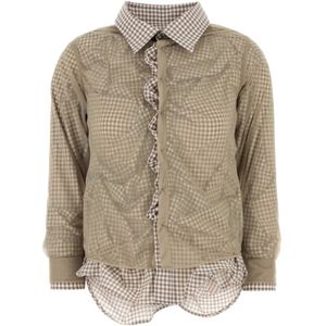 Maison Margiela, Dames, Blouses & Shirts, Beige, Maat: M Katoen,