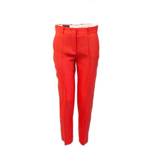 Loro Piana, Dames, Broeken, Rood, Maat: S Linnen,