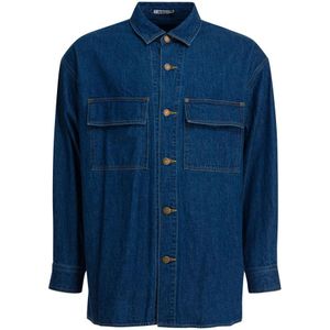 Auralee, Heren, Overhemden, Blauw, Maat: XL Denim,