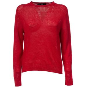 Weekend Max Mara, Dames, Truien, Rood, Maat: S Linnen,