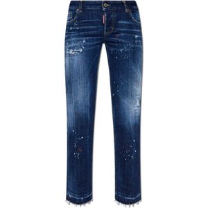 Dsquared2, Dames, Jeans, Blauw, Maat: 2XS Leer,