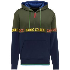 Carlo Colucci, Heren, Sweatshirts & Hoodies, Veelkleurig, Maat: XS