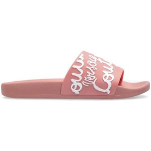 Versace Jeans Couture - Rubber Slippers - Roze - Rubber - Brede Band met Logo
