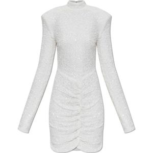 Rotate Birger Christensen, Dames, Jurken, Wit, Maat: S Leer,
