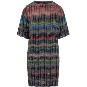 Missoni, Dames, Jurken, Veelkleurig, Maat: M Leer,