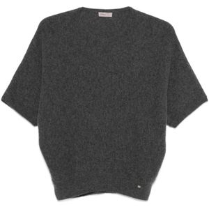 Herno, Dames, Truien, Grijs, Maat: M Kasjmier,