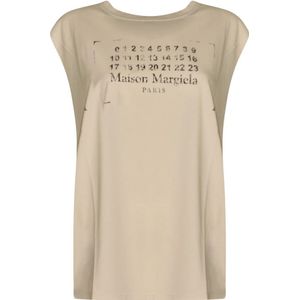 Maison Margiela, Dames, Tops, Beige, Maat: XS Katoen,