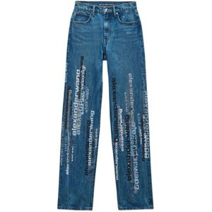 Alexander Wang, Dames, Jeans, Blauw, Maat: W25 Denim,
