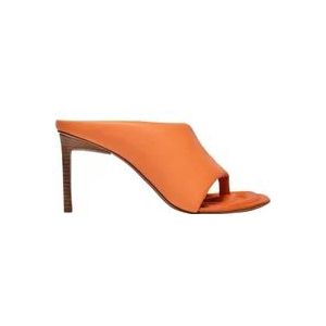 Jacquemus Leather sandals , Orange , Dames , Maat: 37 EU