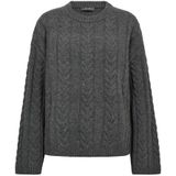 MOS Mosh - Mmbryndis Crewneck Knit - Grijze Trui - Dames - Wol