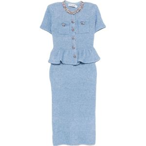 Self Portrait, Dames, Jurken, Blauw, Maat: S
