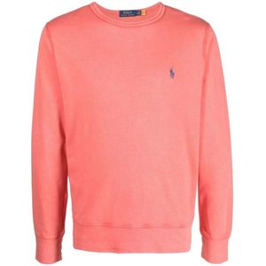 Polo Ralph Lauren, Heren, Sweatshirts & Hoodies, Rood, Maat: XL Katoen,