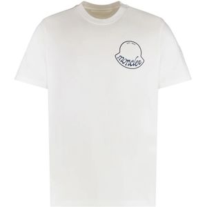 Moncler, Heren, Tops, Wit, Maat: 2XL Katoen,