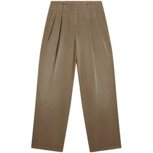 Golden Goose, Dames, Broeken, Beige, Maat: S Katoen,