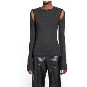 Agolde, Dames, Truien, Grijs, Maat: XS Katoen,