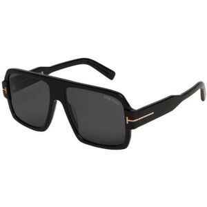 Tom Ford - Ft 933 Camdem - Zonnebril - Zwart - Glanzende Zwarte Plaat