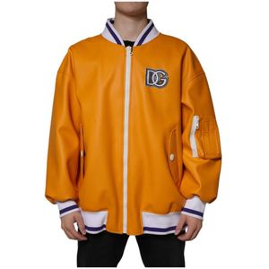 Dolce & Gabbana, Heren, Jassen, Oranje, Maat: XL Katoen,