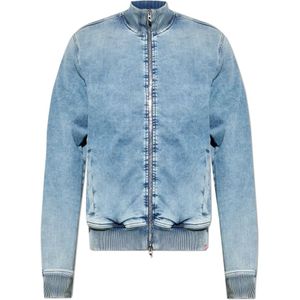 Diesel, unisex, Jassen, Blauw, Maat: L Denim,
